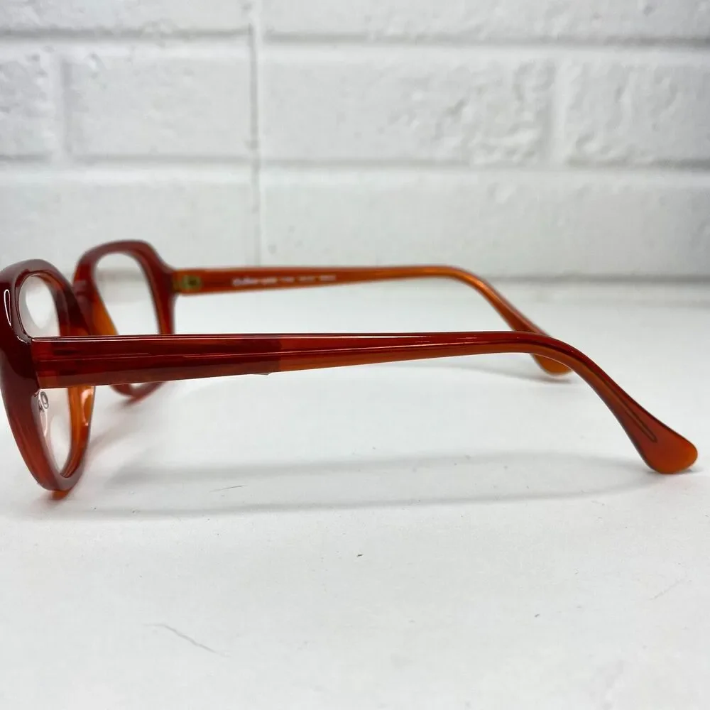 Vintage O‎ Plave Gypsy 496 Orange Brown Butterfly Sunglasses FRAMES ONLY H2695